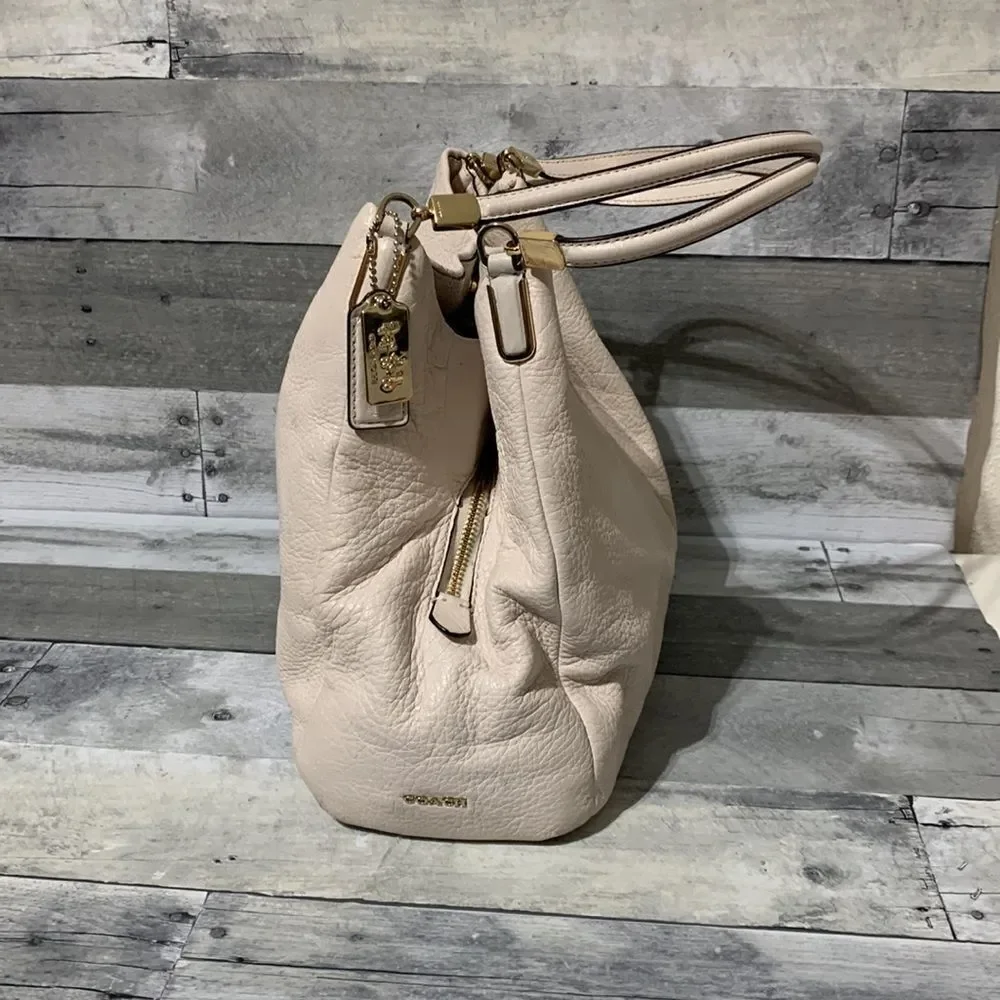 Coach‎ Madison Leather Phoebe Satchel Cream